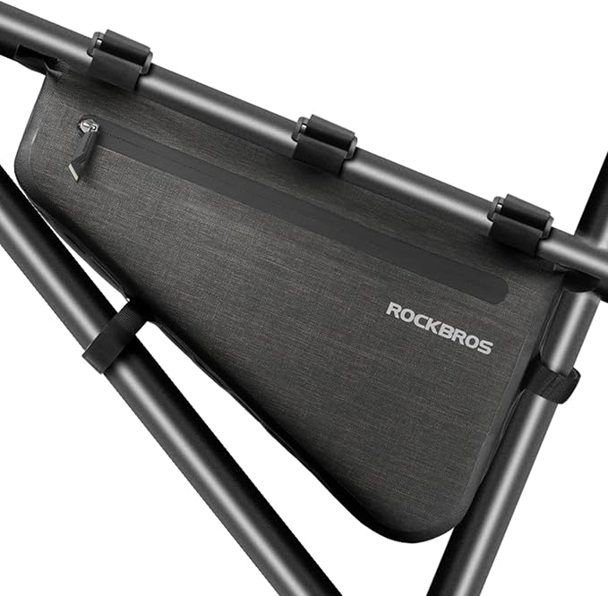 ROCKBROS 8L Bike Bicycle Frame Bag Waterproof Bikepacking Bike Bag Triangle Frame Bag Large Bike Storage Bag Under Frame 8L
