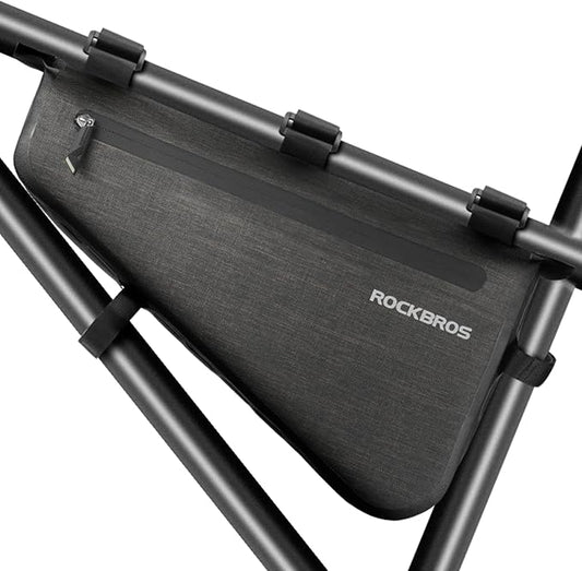 ROCKBROS 8L Bike Bicycle Frame Bag Waterproof Bikepacking Bike Bag Triangle Frame Bag Large Bike Storage Bag Under Frame 8L