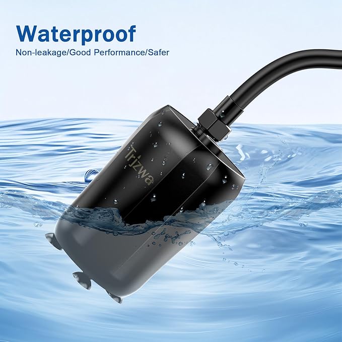 Portable Shower Camping,9000mAh Rechargeable Shower Pump with Digital Display,Adjustable Shower Head and Folding Bucket Outdoor Shower for Camp,Hiking Beach,Travel,Car Washing,Pet Bath,Garden