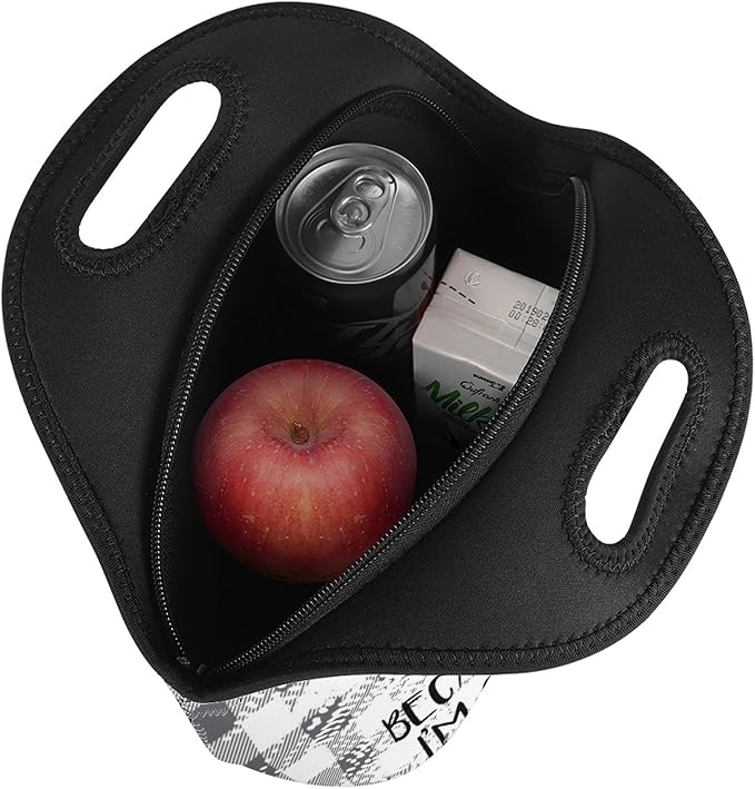 Neoprene Lunch Bags Thermal Insulated Lunch Tote Bag Reusable Washable Neoprene Picnic Bag for Women Men