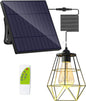 intelamp Solar Pendant Lights with Remote Control, Solar Powered Shed Light, 4000mAh Solar Powered Light Hanging Lights with 16.4ft Cable for Indoor and Outdoor Storage, Room,Home,Yard,Porch, Balcony