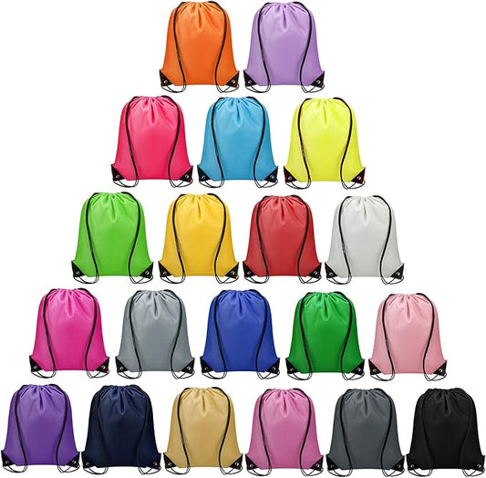 Vorspack Drawstring Backpack 20 Pieces for Party Gym Sport Trip