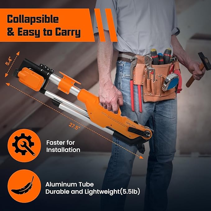 Rechargeable Cordless LED Work Light with Stand 8000 Lumen Portable LED Portable Job Site Lighting Dimmable Led Work Light for Indoor/Outdoor Lighting（Orange）