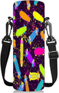 Water Bottle Sling Case Bag Carrier Holder - 500ML 750ML 1000ML Neoprene Water Bottle Sleeve Cooler Cover Pouch with Adjustable Shoulder Strap for Men Women Travel Camping Walking Hiking Running