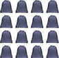 GoodtoU Drawstring Bags - Nylon Gym Bags with Cinch Sack for Sport, Travel, Team (Grey, 16Pcs)