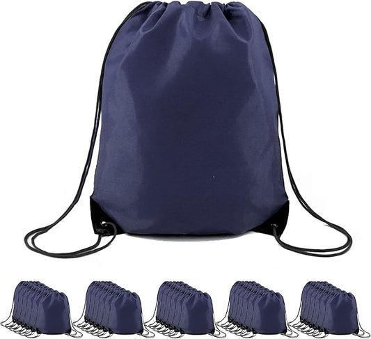 BeeGreen Drawstring Backpack Bags 20,30,50 Packs Reflective String Bags for Gym Sport Trip Cinch Sack DIY for Women Men