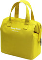 Mziart Insulated Lunch Bag Simple Bento Cooler Bag Lunch Tote Bag for Lunch Box for Women Men Adult Picnic Working Hiking Beach (Yellow)