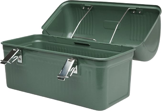 Stanley Classic Lunch Box 10 qt | Vintage Metal Lunchbox | Durable Meal Container with Handle and Latch | Stores Food, Drinks, Thermos, Water Bottle