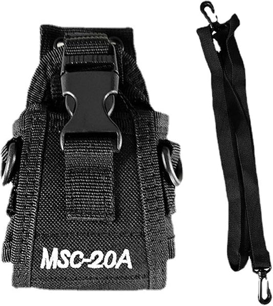 Radio Holder Walkie Talkie Pouch Multi-Function Pouch Case Holder Portable Walkie Talkie Radio Shoulder Holder/Anti-Sway Strap (BLACK)