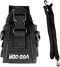 Radio Holder Walkie Talkie Pouch Multi-Function Pouch Case Holder Portable Walkie Talkie Radio Shoulder Holder/Anti-Sway Strap (BLACK)