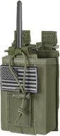 FRTKK Tactical Radio Holder Radio Holster Molle Radio Pouch Universal Radio Case Military Heavy Duty Radio Bag for Police Firefighter Two Ways Walkie Talkies Vest