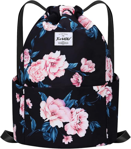 XEYOU Drawstring Sports Backpack Lightweight Gym Yoga Sackpack Shoulder Rucksack Casual Outdoor Daypack for Women and Men