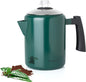 Mixpresso Green Stainless Steel Coffee Percolator Stovetop, 37oz Classic Percolator Coffee Pot, Excellent For Camping Pot, 5-8 Cup Stove Top Coffee Maker, Cool-Touch Handle