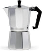 Primula Classic Stovetop Espresso and Coffee Maker, Moka Pot for Italian and Cuban Café Brewing, Greca Coffee Maker, Cafeteras, 9 Espresso Cups, Silver