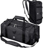 Gym Duffle Bag Backpack Waterproof Sports Duffel Bags Travel Weekender Bag for Men Women Overnight Bag with Shoes Compartment Black