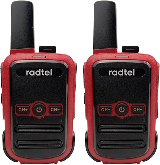 Radtel RT12 Rechargeable Walkie Talkies for Adults Long Range Handheld FRS Two Way Radio 16CH Handsfree VOX for Camping Hiking (Red)