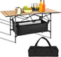 Folding Camping Tables that Fold Up Lightweight,Aluminum Roll Up Camping Table for 4-6 Person Camp Table with Large Storage and Carrying Bag for Outdoor, Picnic, Backyards, BBQ, Beach, 220 Lbs