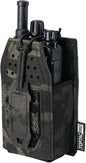 Tactical Radio Holster Molle Radio Pouch Universal Radio Holder for Walkie Talkie Motorola BaoFeng UV-5R BF-F8HP Adjustable Storage Rifle Magazine Pouch(Multi-camo Black)