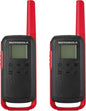 Motorola Solutions, Portable FRS, T210, Talkabout, Two-Way Radios, Rechargeable, 22 Channel, 20 Mile, Black W/Red, 2 Pack