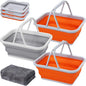 AUTODECO Collapsible Sink with Handle Towel, 2.37 Gal / 9L Foldable Wash Basin for Washing Dishes, Camping, Hiking and Home