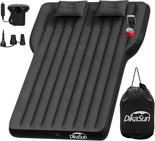 Tesla Model Y Mattress: Inflatable Camping Bed Air Mattress for Model Y, Thickened Travel SUV Sleeping Pad with Car Air Pump 2 Pillows