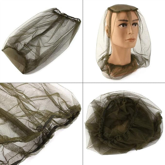 BORDSTRACT Mosquito Head Net Mesh, Mosquito Netting, Preventing Bugs Gnats Midges Biting, Face Neck Screen Net for Camping Fishing Hiking Outdoor Activities