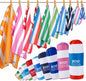 BOGI Microfiber Beach Towel Set,Quick Dry Beach Towel-(Size:L,XL)-Lightweight Absorbent Oversized Travel Towel,Sand Proof Compact Pool Towels for Travel Bath Beach Swim Gym Yoga