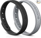 Mosquito Repellent Bracelets, 2 Pack Silicone Mosquito Repellent Bands with DEET Free, Natural & Waterproof Bug Wristbands for Kids and Adults, Outdoor Traveling Protection (Black&Grey)