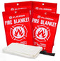 Emergency Fire Blanket 4 Pcs, 40" x 40" Fiberglass Suppression Blanket Portable Fire Extinguisher Blanket for Kitchen, Retardant Protection Emergency Safety Blanket for Home Car and Camping