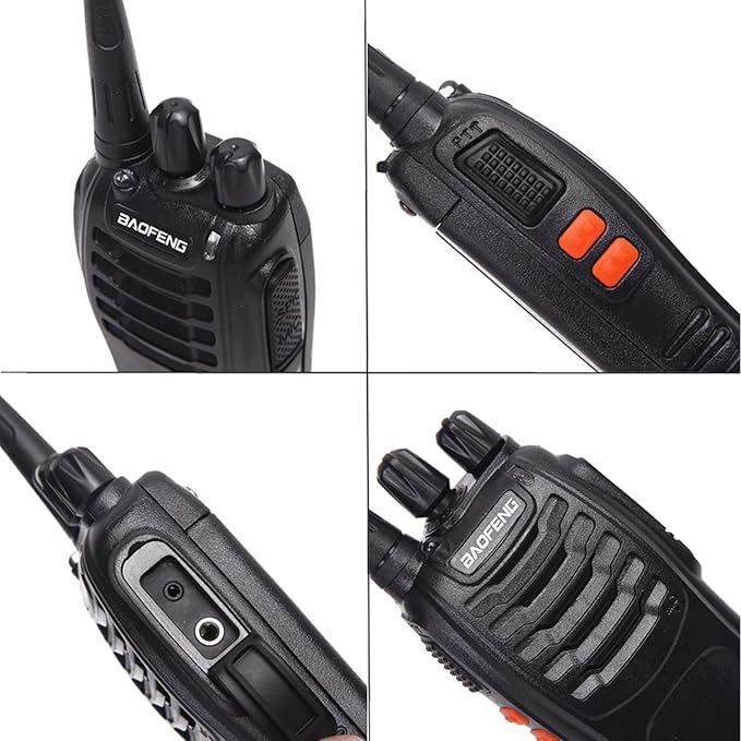 Walkie Talkies Long Range for Adults, Baofeng BF-888S Handheld Two Way Radios with Earpiece and Mic, Rechargeable Walkie Talkie with Li-ion Battery and Charger, Walky Talky(4 Pack)