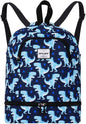 Dry Wet Drawstring Backpack with Shoe Compartment for Women Adjustable Gym Bag