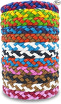 12 Pack Mosquito Repellent Bracelets, Individually Wrapped PU Leather Mixed Color Insect Bug Repellent Wrist Bands for Kids Adults Outdoor Camping Fishing Traveling