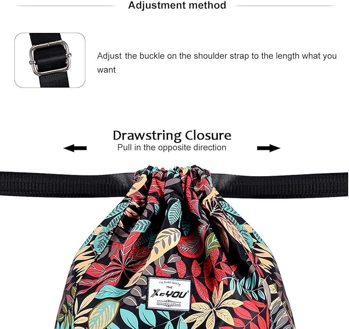 XEYOU Drawstring Sports Backpack Lightweight Gym Yoga Sackpack Shoulder Rucksack Casual Outdoor Daypack for Women and Men