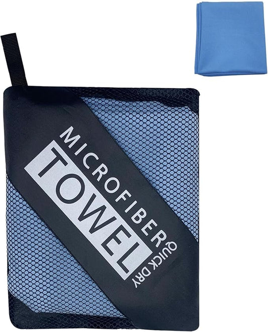 Quick Dry, Super Absorbent Microfiber Towel - Perfect for Travel, Gym, and Camping. Ultra Compact, Lightweight. Ideal for Trip, Beach, Shower, Backpacking, Pool.
