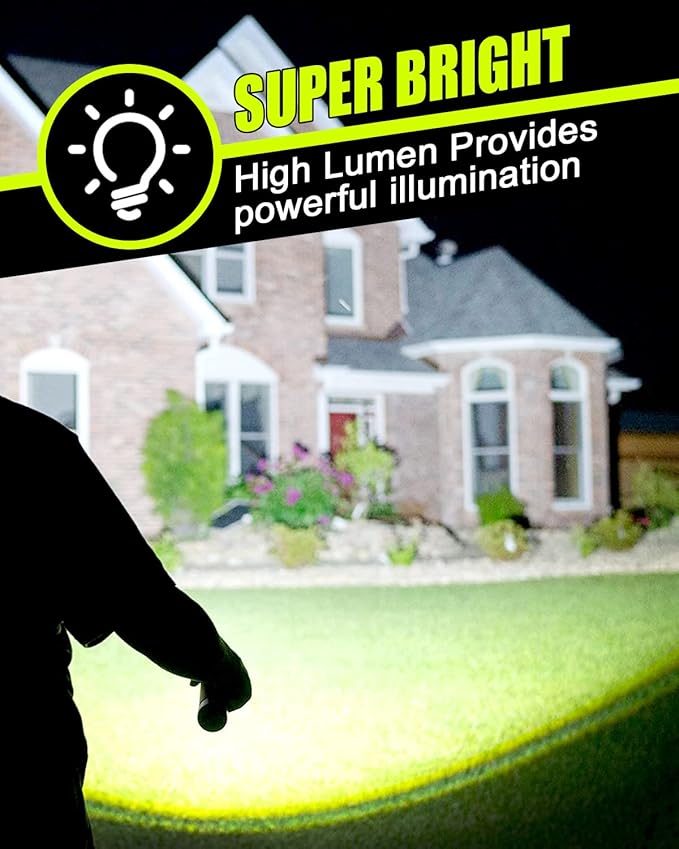 Victoper LED Flashlights, High Powered High Lumens Super Bright Tactical Flashlight, Rechargeable, 5 Modes Zoomable Waterproof Flash Lights for Emergency, Outdoor, Home, Camping, Hiking