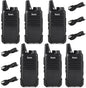 Walkie Talkies Rechargeable Long Range Two-Way Radios with Earpieces,2-Way Radios UHF Handheld Transceiver Walky Talky with Li-ion Battery and Charger（6 Pack）