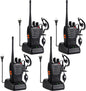 Baofeng Walkie Talkies 888S Rechargeable Long Range with Earpieces for Adults, 16 Channel Professional Radio Handheld Two Way Radios Li-ion Battery and Charger Included (4pack with 4earpiece)