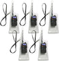 Lsgoodcare 5Pcs Portable Two Way Radio Waterproof Rainproof Bag Case Pouch White Compatible with Motorola Kenwood Midland UV 82 BF 888S UV-5R Walkie Talkie Radio