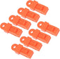 12 Pack Tarp Clips - Tent Canopy Secures Clamps Sliding Snap, Strong Lock Grip, Apply to Outdoor/Camping/Hiking (Orange)