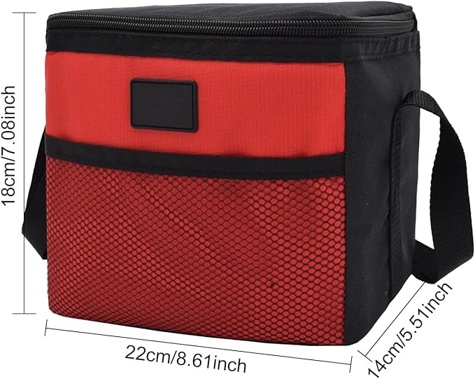 Nanxson 5L Lunch Bag Leakproof Thermal Cooler Lunch Box Adult Waterproof Insulated Lunch Tote Bag (5L,Red)