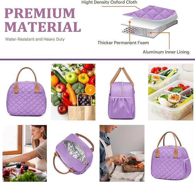 CAMTOP Lunch Box for Women Men Insulated Lunch Bag Lunch Tote Bag Leakproof Thermal Cooler Large Capacity for Travel Work School Picnic
