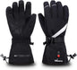 Heated Gloves for Men Women 7.4V 3003mAh Battery Thick Rechargeable Heated Ski Gloves Touchscreen Waterproof Electric Hand Warmers for Winter Skiing Hiking Camping