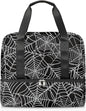 Sports Gym Bag Halloween Spider Web Travel Duffel Bag Waterproof Lightweight Swim Bag Travel Tote Luggage Weekender Overnight Handbag Workout Bag with Shoes Compartment for Women Men