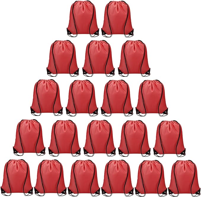 Vorspack Drawstring Backpack 20 Pieces for Party Gym Sport Trip
