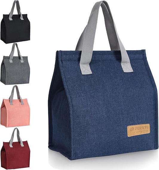 Lunch Bag for Women/Men,Waterproof Reusable Portable Lunch Tote,Lunch Box Bag.Thermal Cooler Bag Ideal for Work/Party/l/Travel/Picnic (Light Blue)