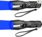 Blue Light Flashlight Single Mode Zoomable Blue LED Flashlight for Night Fishing Hunting, 2 Pack