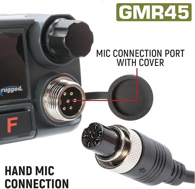 Rugged Radios GMRS 45 Watt Long Range Two Way Mobile Radio Kit for Overlanding Off Road Farming