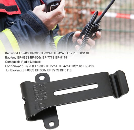 Radio Belt Clip, for Kenwood TK 208 TK 308 22AT, for Baofeng BF 888S BF 666s Replacement, Portable Walkie Talkies Belt Clamp Holder, Metal Material, 6Pcs