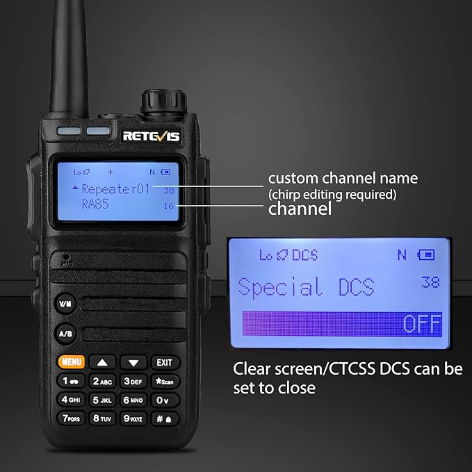 Retevis RA85 GMRS Radio, Long Range Walkie Talkies, High Power, USB-C, Rechargeable, Flashlight, NOAA, Two Way Radio for Outdoors Hiking Camping (1 Pack)