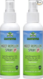 Mosquito Repellent Spray for Body, Made with Plant Essential Oils,Insect Repellent Spray Natural Bug Repellent for Skin DEET-Free Pump Spray 4 Fl Oz (2 Pack)
